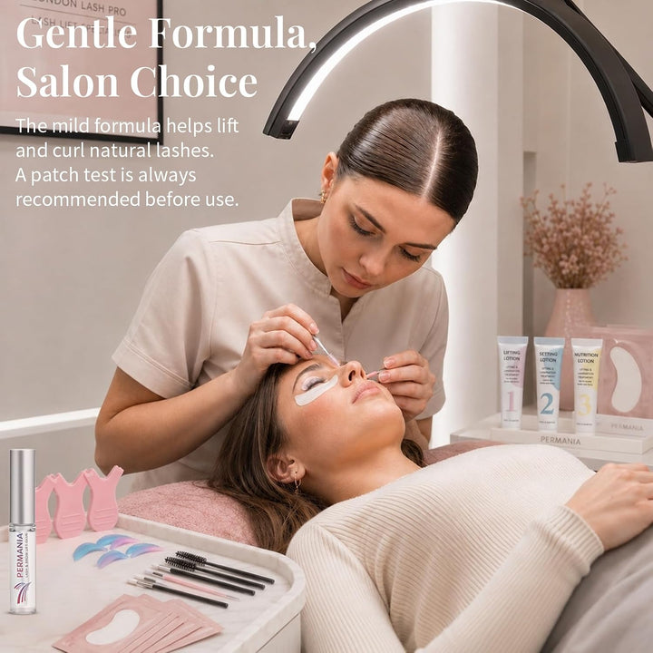 PERMANIA Wimpernlifting Set - Korean Lash Lift, Verbessertes Wimpernwelle und Augenbrauen Lifting Se