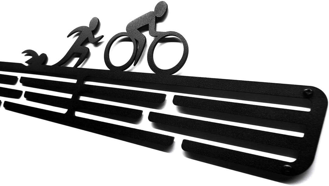 Medalmania Medaillenhalter – Triathlon Triathlon Stahl Medaillenhalter – Medaillenhalter für 30+ Med