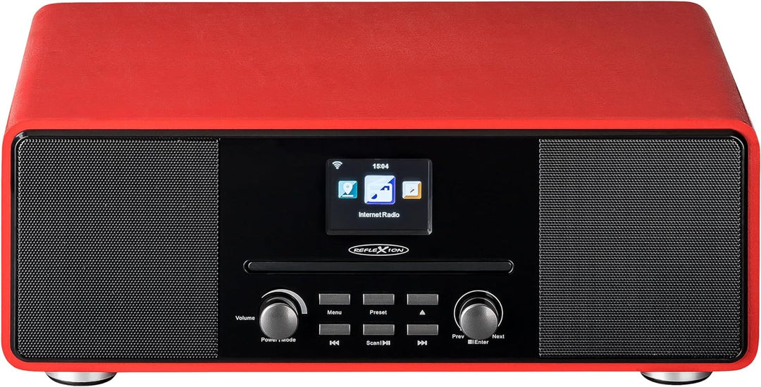 Reflexion HRA19INT DAB- und Internetradio mit CD-Player und Radiowecker (UKW, DAB, DAB+, Bluetooth,