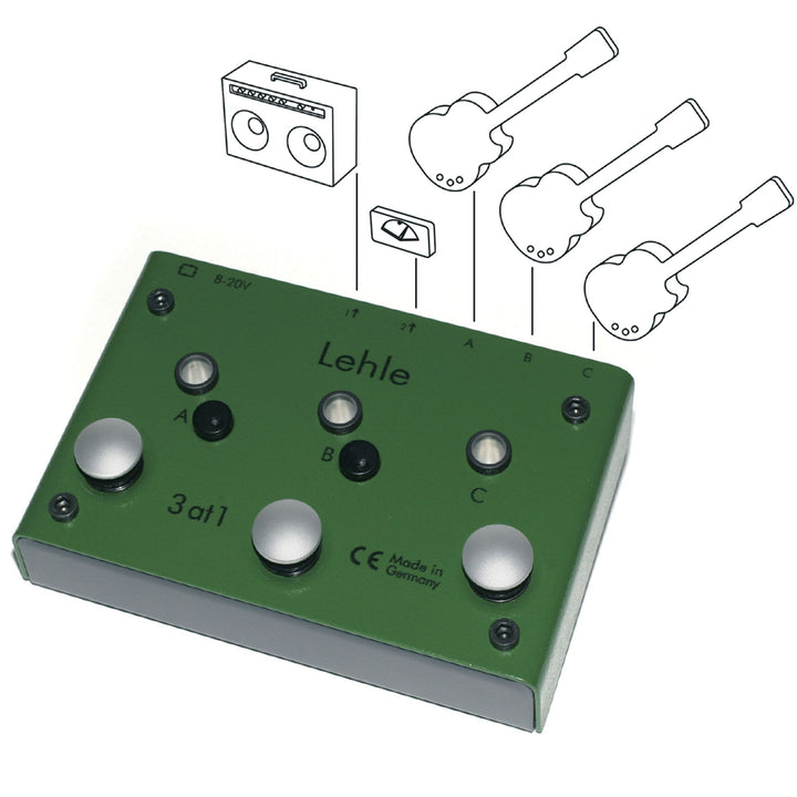 Lehle Switcher für drei Instrumente, Verstärker oder Tuner