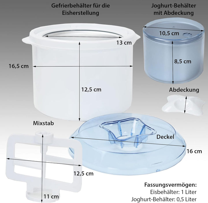 4in1 Eismaschine, Frozen Jogurt-Milchshake Maschine Flaschenkühler Gino Gelati IC-70W