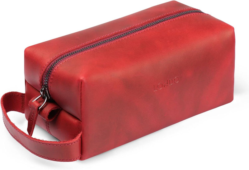 LONDO Reisetasche aus echtem Leder – Unisex Rosso, Rosso