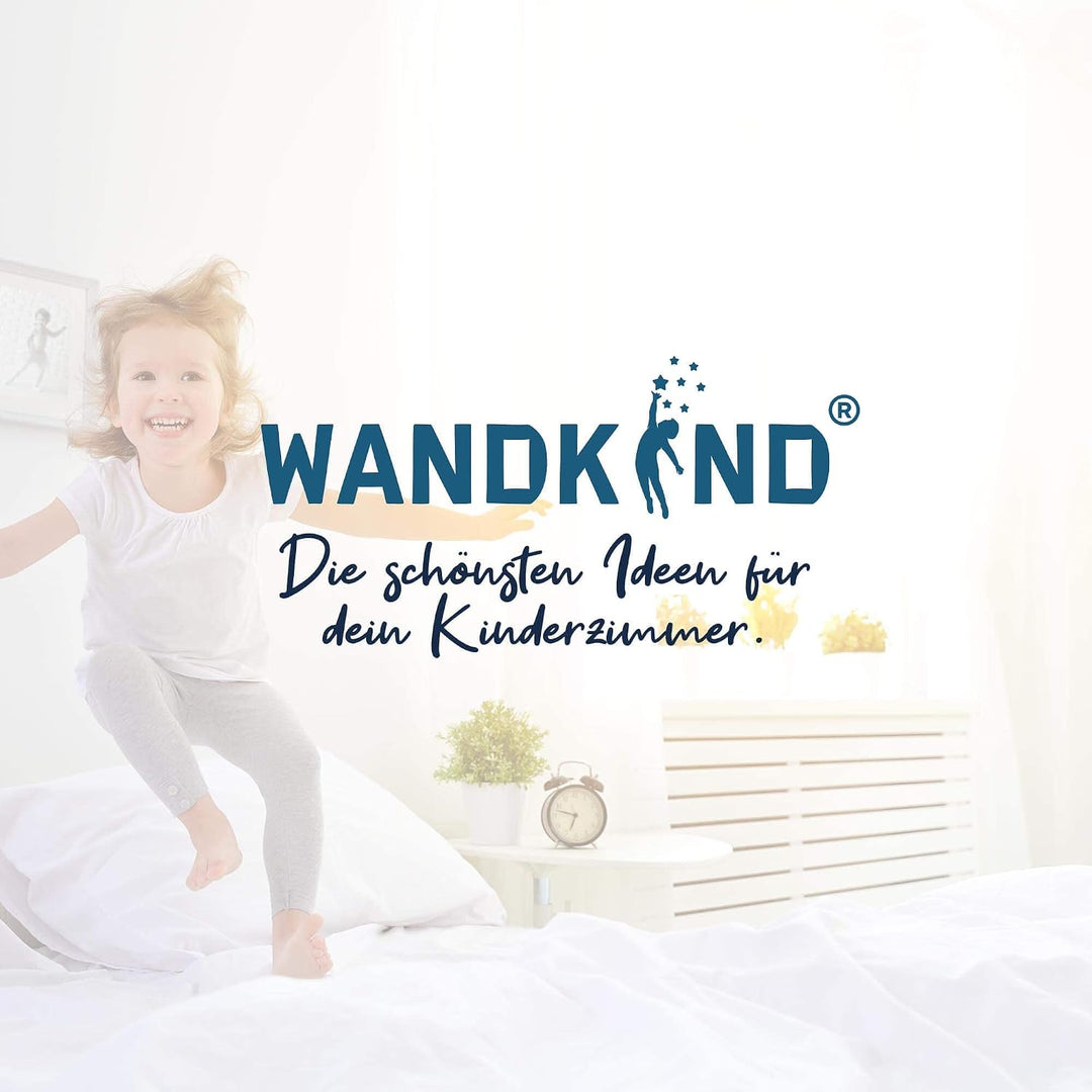Löwe auf der Wolke V331 mit Wunschname | handgezeichnet | AUFKLEBER Kindergarten | Wandsticker Kinde