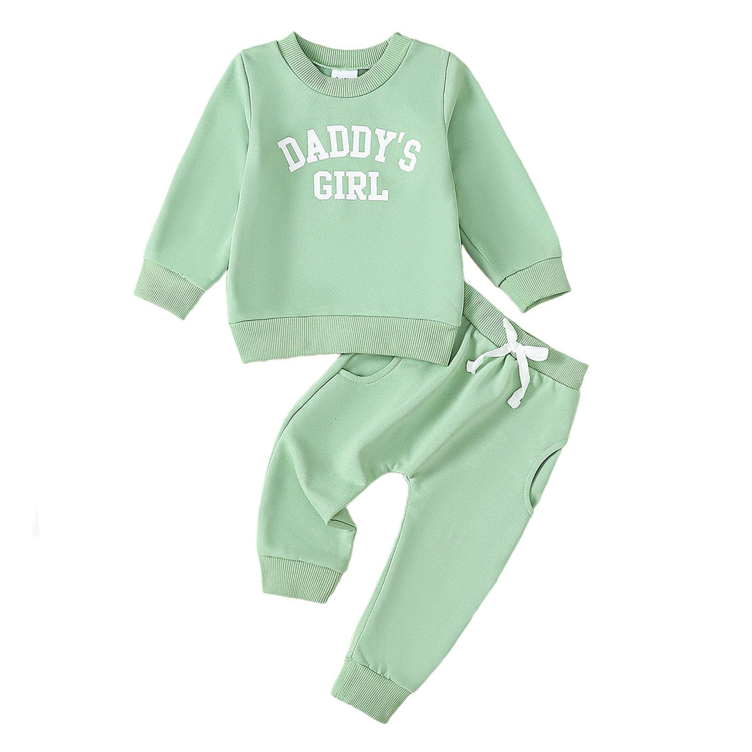WYTbaby Baby Kleidung Mädchen Neugeborenes Outfits Langarm Pullover Sweatshirt Und Lange Hosen Daddy