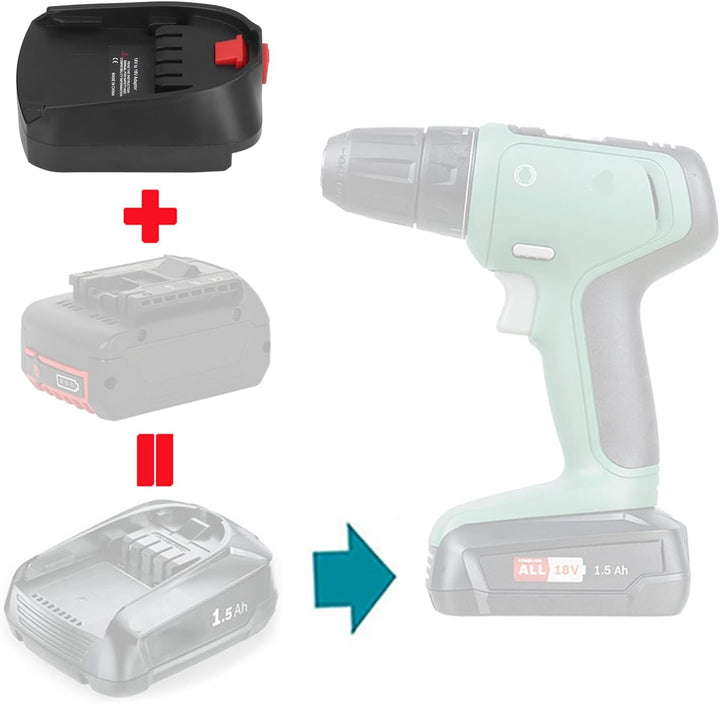 Fockety Akku-Adapter-Konverter, Professioneller 18-V-Lithium-Akku-Adapter, Konverter für Bosch BAT61