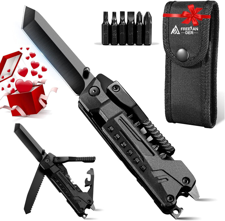 Freelander Multitool Taschenmesser, Multitool Werkzeug 19 in 1, Multifunktionsmesser Outdoor Multito