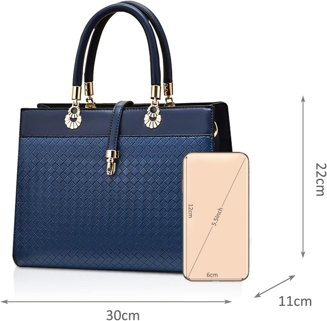 NICOLE & DORIS Damen Handtasche Mode Henkeltasche Frauen Umhängetasche PU Leder Schultertasche Desig