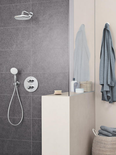 GROHE Tempesta 210 | Brausen und Duschsysteme | Kopfbrause | 26411000 Chrom Mit Brausearm, Chrom Mit