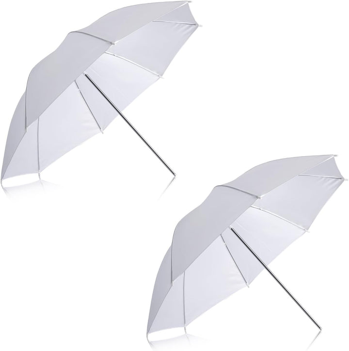 Neewer® 2 Stück 84 cm weisser, durchscheinender, weicher Regenschirm für Foto- und Videostudioaufnah