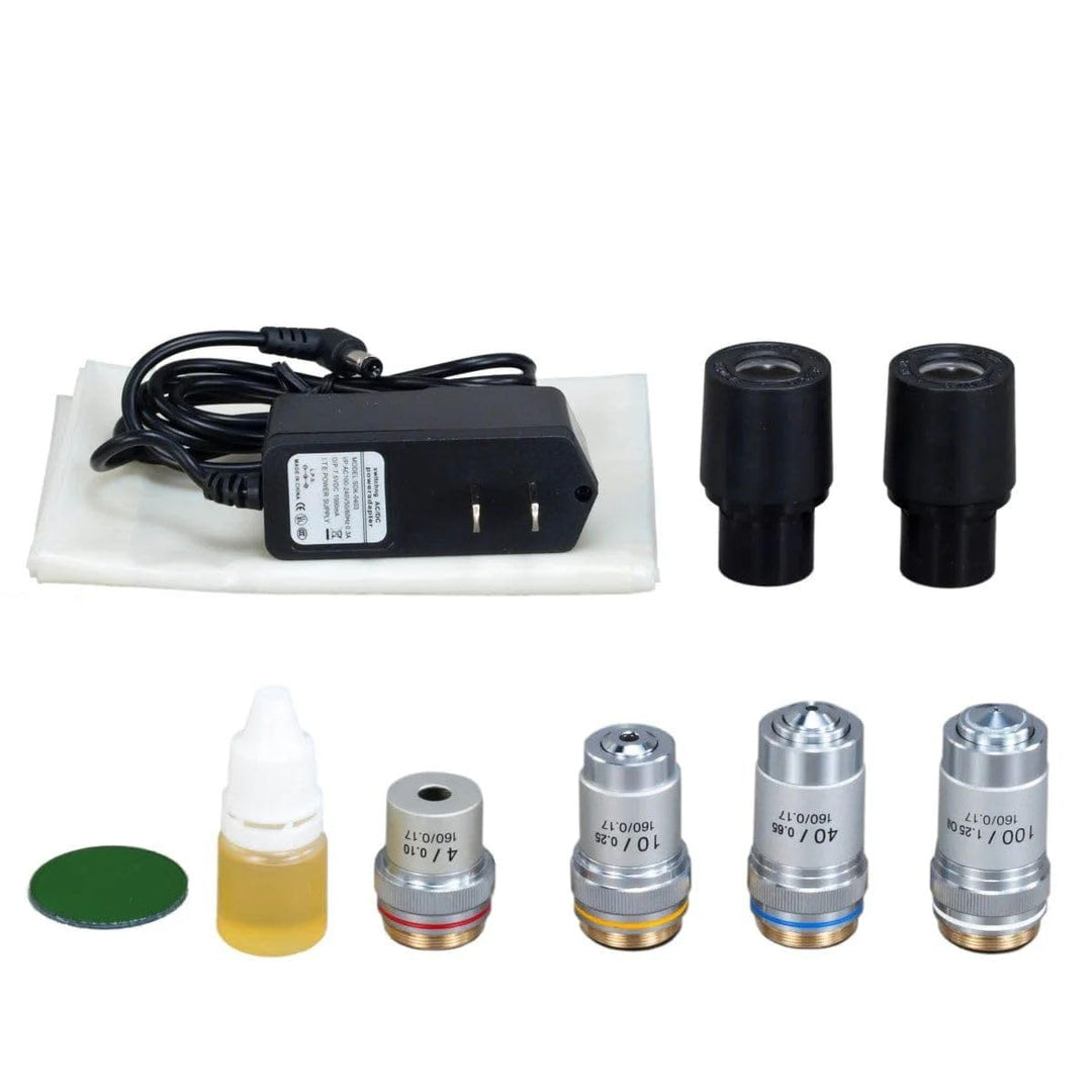AmScope M83EZ-C50S OMAX 40X-2500X LED Digital Trinocular Lab Compound Mikroskop mit 5MP Kamera und m