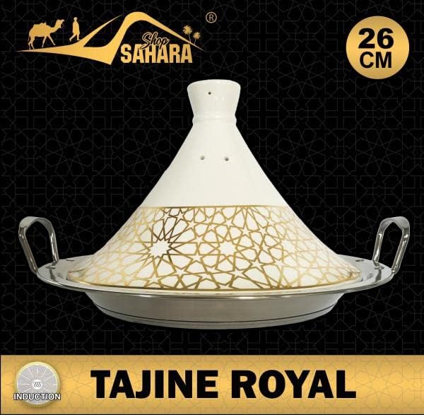Marokkanische Tajine Tagin Tagine Tajin Royal Ø 26 cm Keramik Induktion, Bratentopf, Gartopf zum Koc