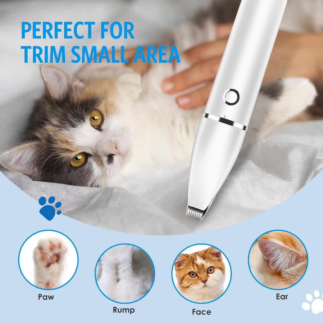 Brifit 2 IN 1 Leise Hundeschermaschine, IPX7 Wasserdicht Schermaschine Katze mit 2 Trimmerkopf, Elek