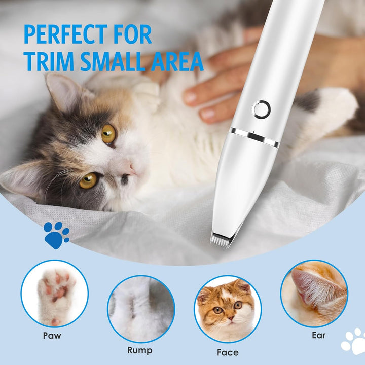 Brifit 2 IN 1 Leise Hundeschermaschine, IPX7 Wasserdicht Schermaschine Katze mit 2 Trimmerkopf, Elek