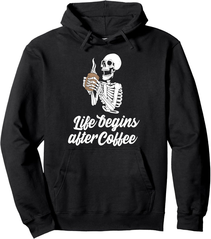Life Begins After Coffee Morgenmuffel Kaffee Geschenk Pullover Hoodie