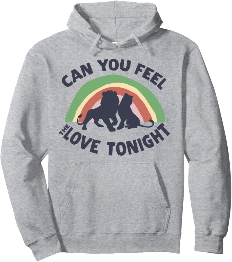 Disney The Lion King Simba Nala Rainbow Love Silhouette Pullover Hoodie