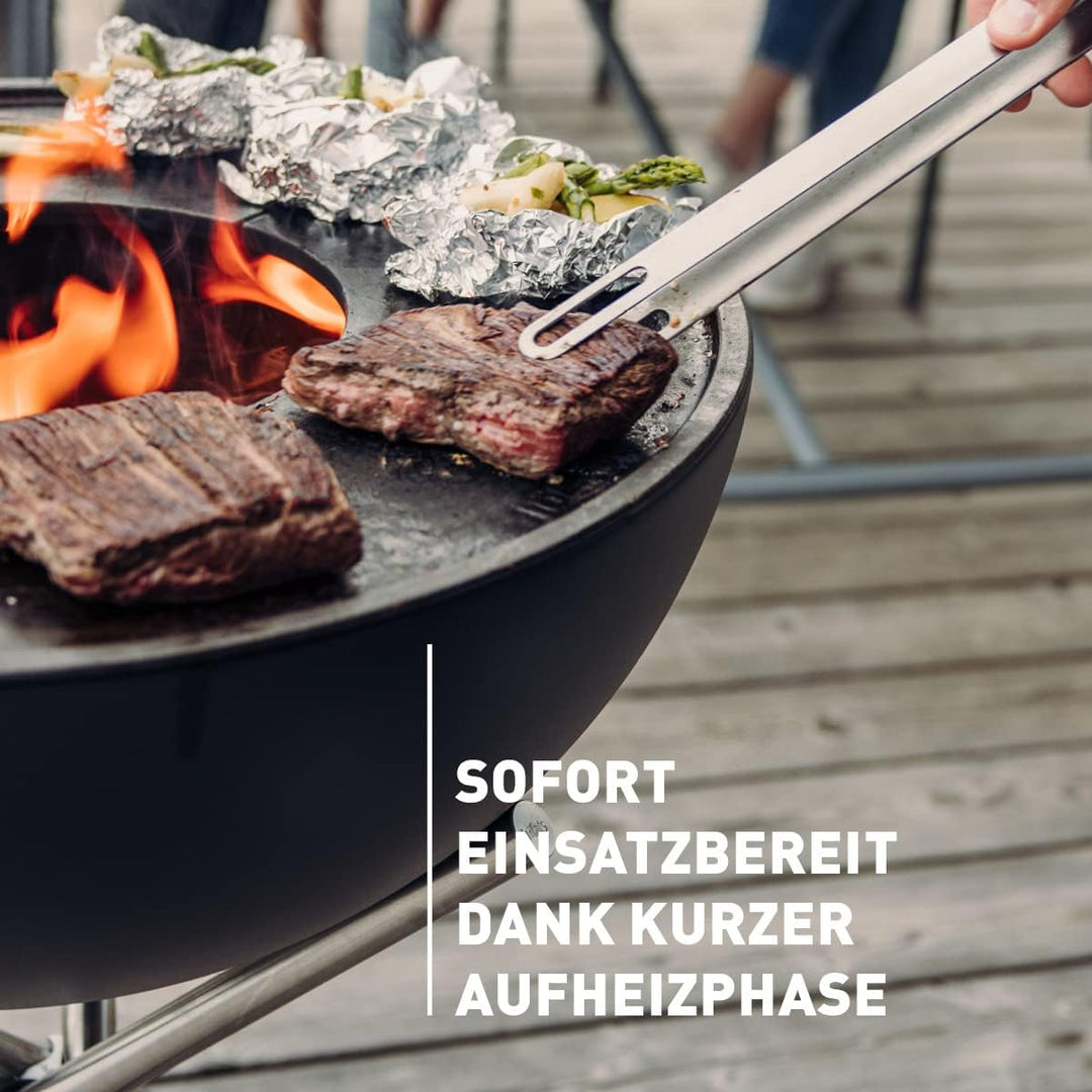 höfats - BOWL 57 Plancha - emaillierte Grillplatte aus Gusseisen - Für Grillgut jeder Grösse geeigne