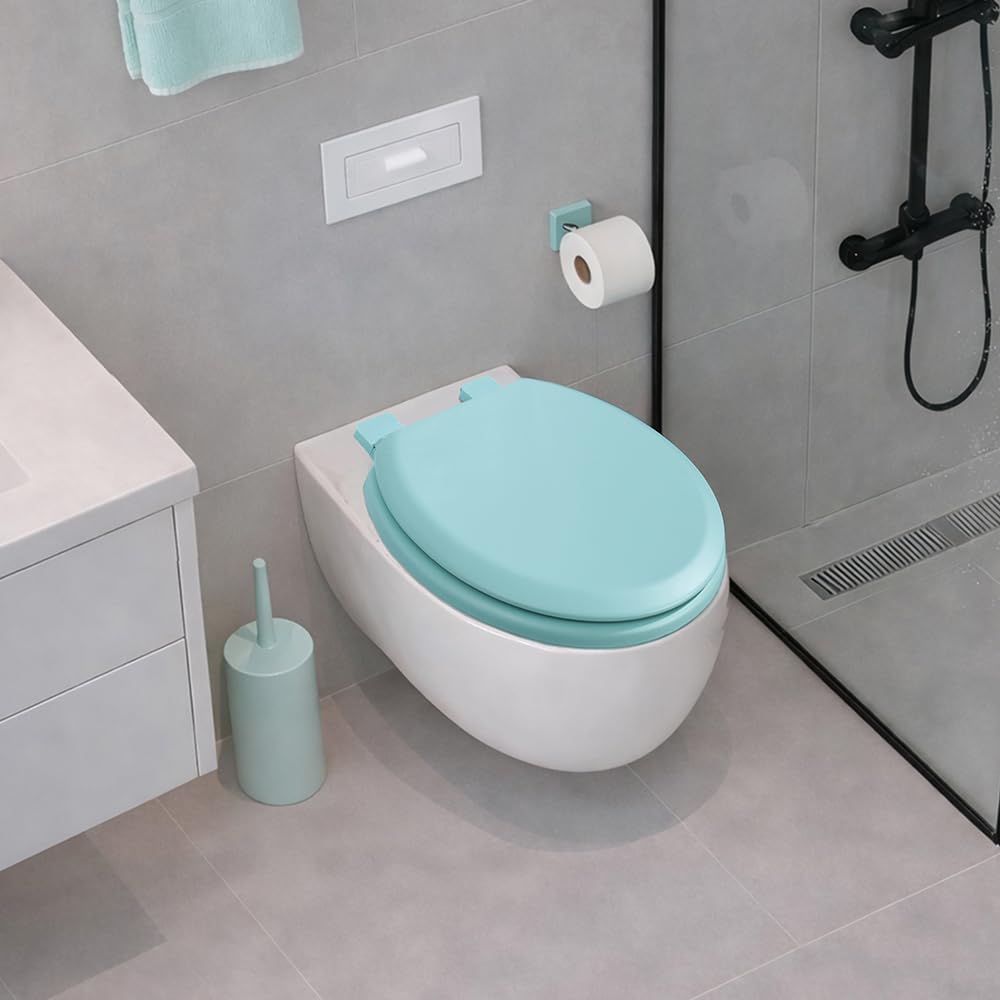 WC-Sitz Holzkern, Ｍatt – Soft-Touch & ultraglatt (ohne Orangenhaut), Absenkautomatik & Schnellversch