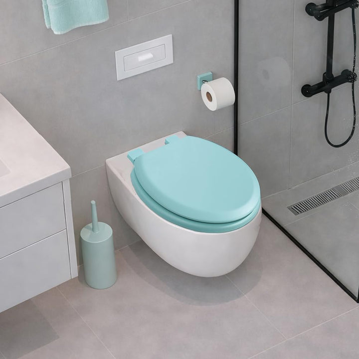 WC-Sitz Holzkern, Ｍatt – Soft-Touch & ultraglatt (ohne Orangenhaut), Absenkautomatik & Schnellversch