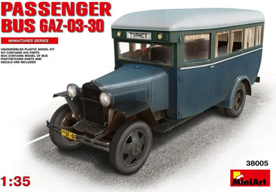 MiniArt 38005 - Modellbausatz Passanger Bus GAZ-03-30, grau