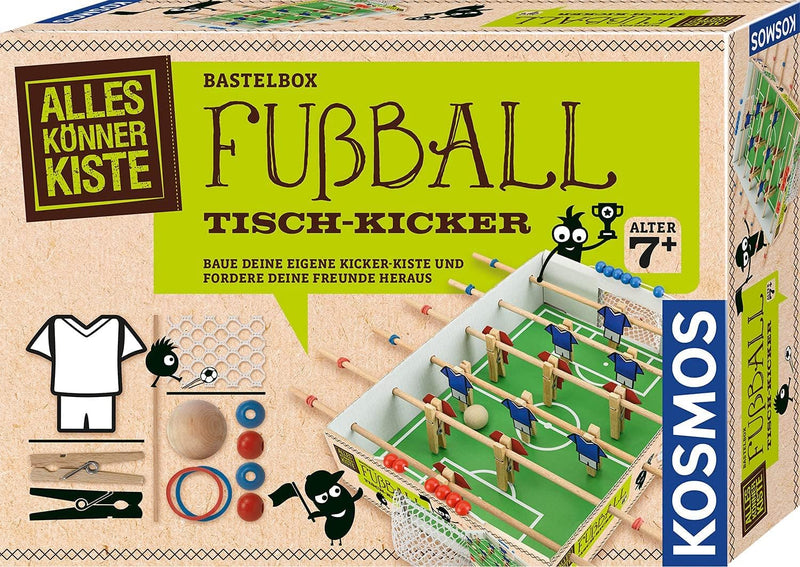 Kosmos 604479 AllesKönnerKiste Fussball Tisch-Kicker, DIY-Bastelset für Jungen und Mädchen ab 7 Jahr