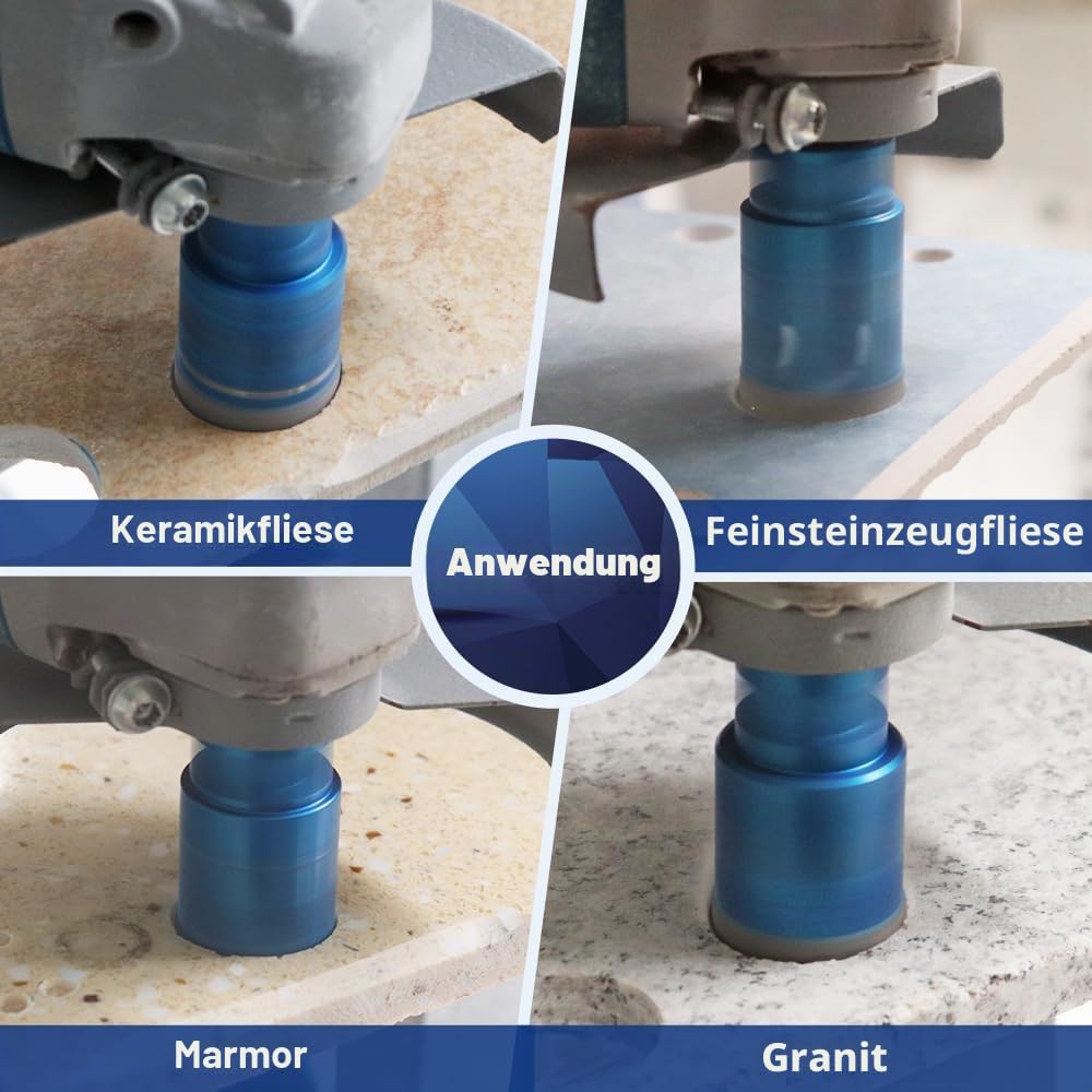 Diamant Fliesenbohrer 68mm - BRSCHNITT M14 Diamantbohrer Lochsäge für Fliesen Porzellan Keramik Marm