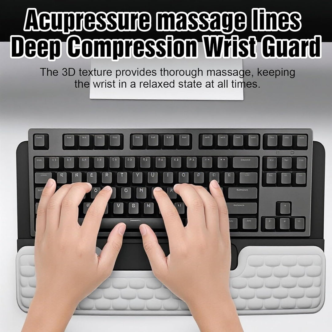 2-in-1 Ergonomische Tastatur Handauflage aus Memory-Schaum: Handballenauflage Tastatur mit Rutschfes