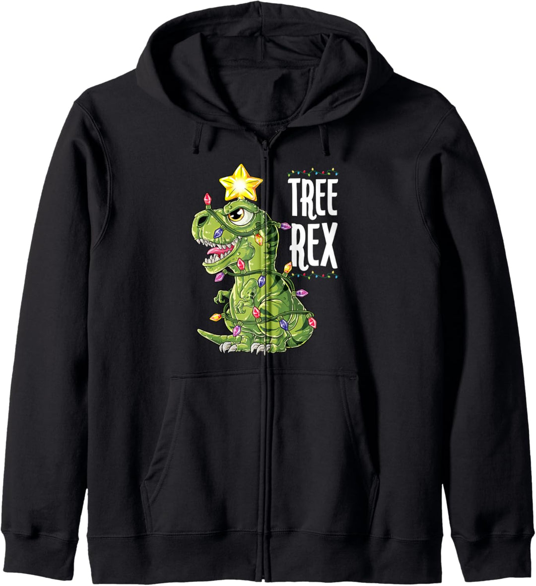 Christmas Dinosaur Tree Rex Pajamas Men Boys Xmas Lights Kapuzenjacke