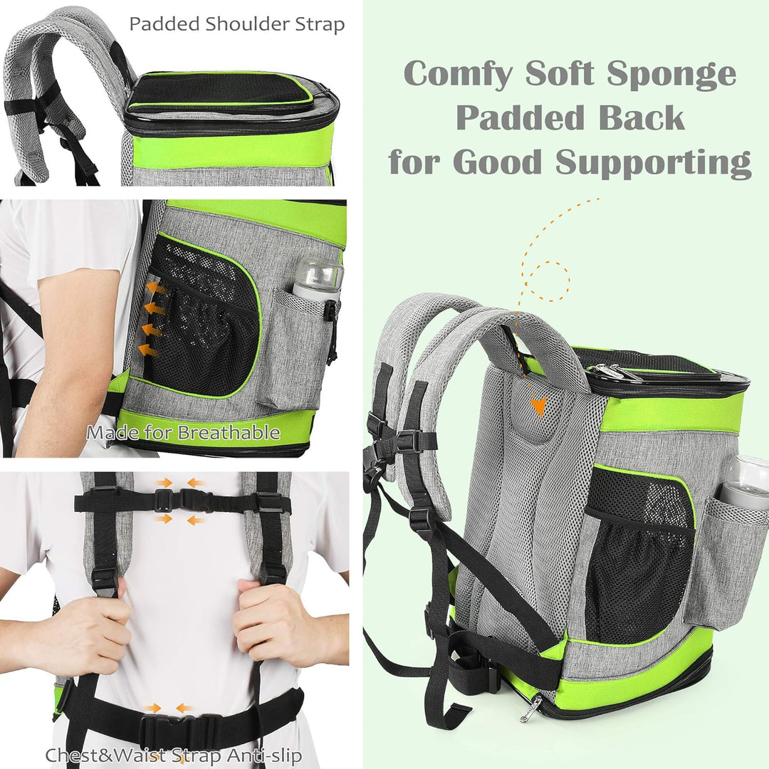 Kritter Planet Haustier-Rucksack mit Mesh-Fenster, atmungsaktive und Faltbare Hundetasche für Hunde