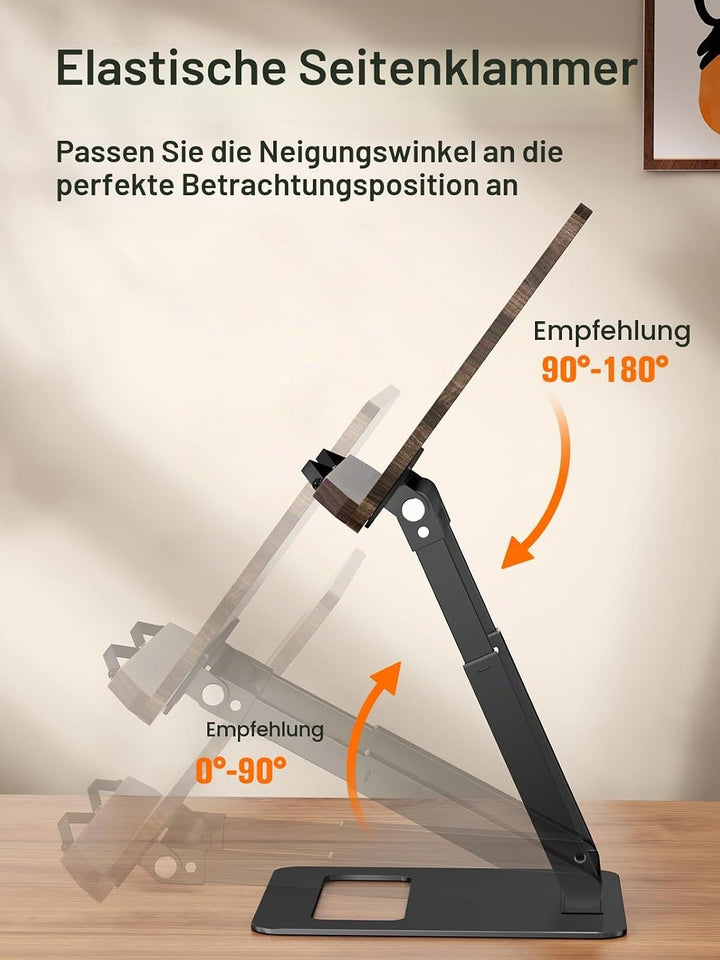 Tounee Buchständer, Teleskop-Buchhalterständer, höhenverstellbar, ausziehbares Design, ergonomischer