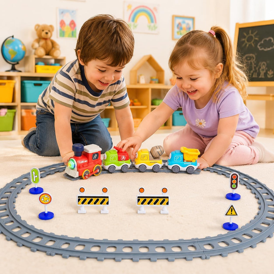 Elektrisches Zugspielset Elektrischer Zug Set Spielzeug mit Schienen,Elektrisches Eisenbahn Spielset