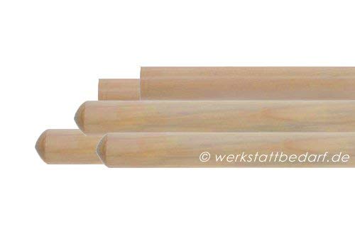 5x Besenstiele aus Kiefernholz 160cm Ø24mm, ohne Konus