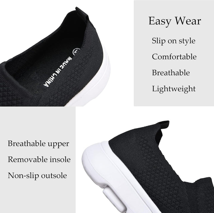 Puxowe Herren Slip On Schuhe Stricken Atmungsaktiv Leicht Freizeitschuhe Sneaker Shoes Männer 41 EU