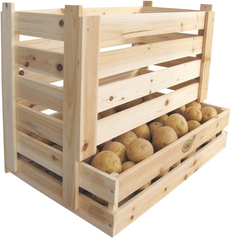 Habau 615 Kartoffel- und Obstkiste, 58 x 38 x 42 cm, Beige Single, Single