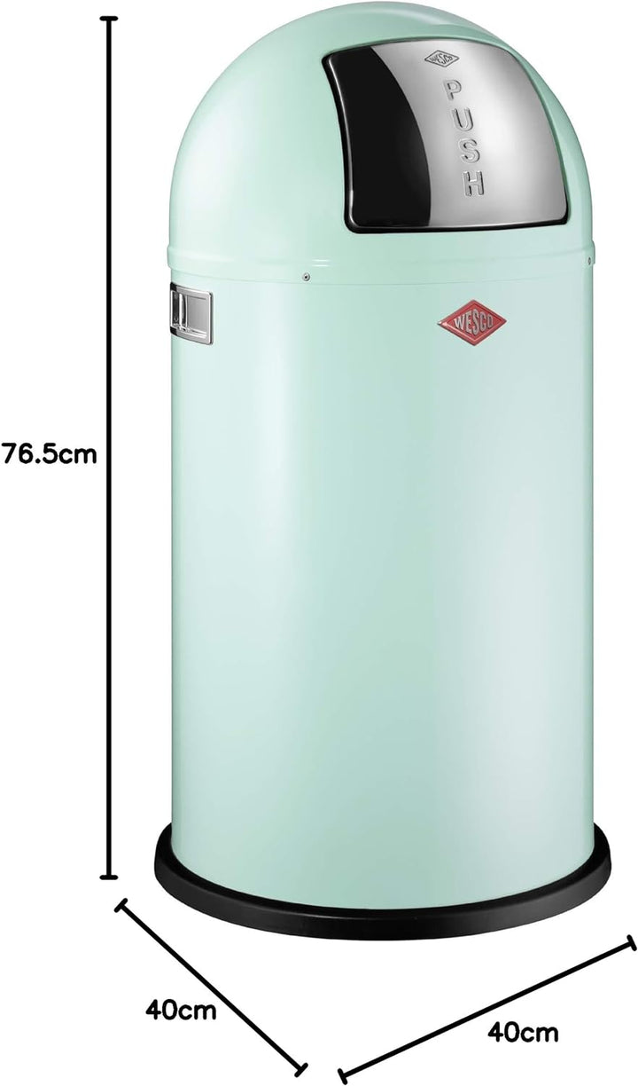 WESCO Pushboy, Mint Küchen-Abfalleimer, Metall, 40 x 76.5 x 40 cm, Mint
