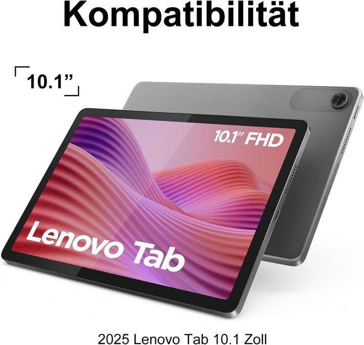 IVEOPPE Tastatur für Lenovo Tab 10.1 Zoll 2025, Ultradünn Flip Entfernbar Drahtloser, Bluetooth Magn