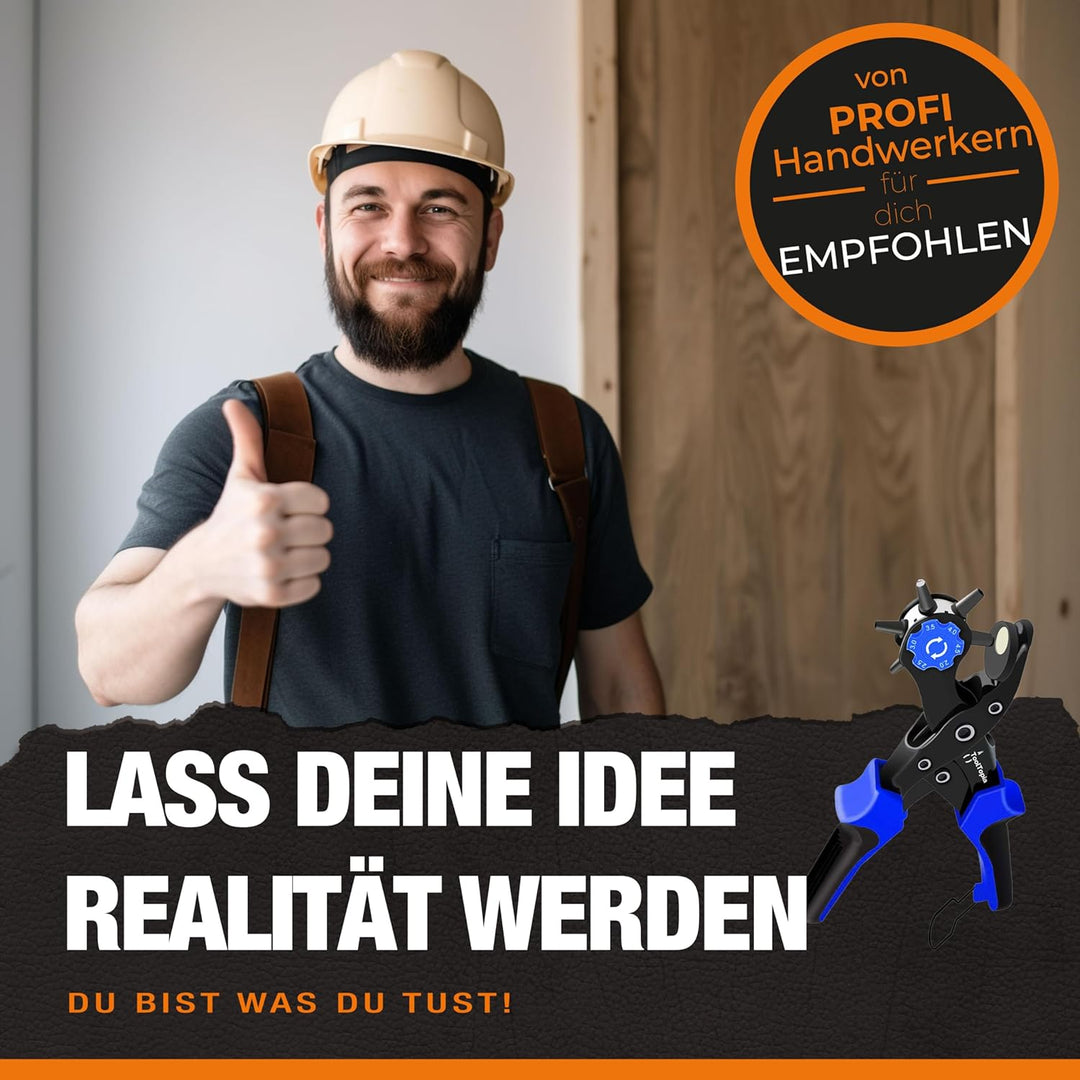 Lochzange für Leder [KOMPLETTSET], Locheisen | Lochstanzer als Leder Werkzeug, Lochzange Papier, Gür