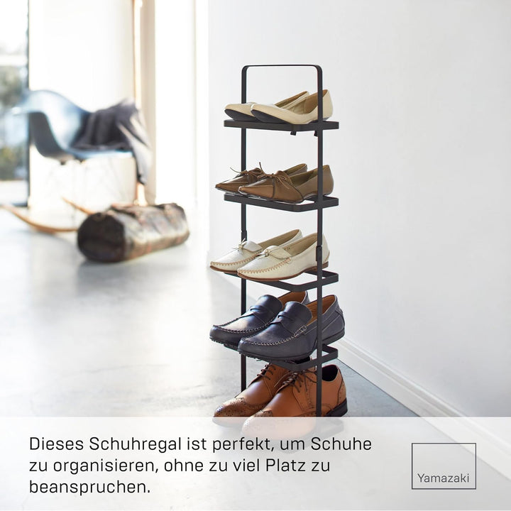 Shoe rack small - Tower - black Schwarz Single, Schwarz Single