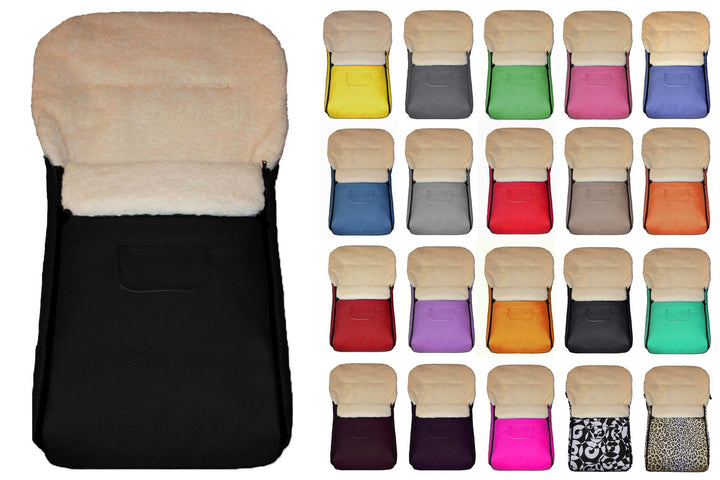 Baby-Joy Fusssack KAI 120 cm filzfrei aus Lammwolle und Polyester für Kinderwagen, Buggy und Schlitt