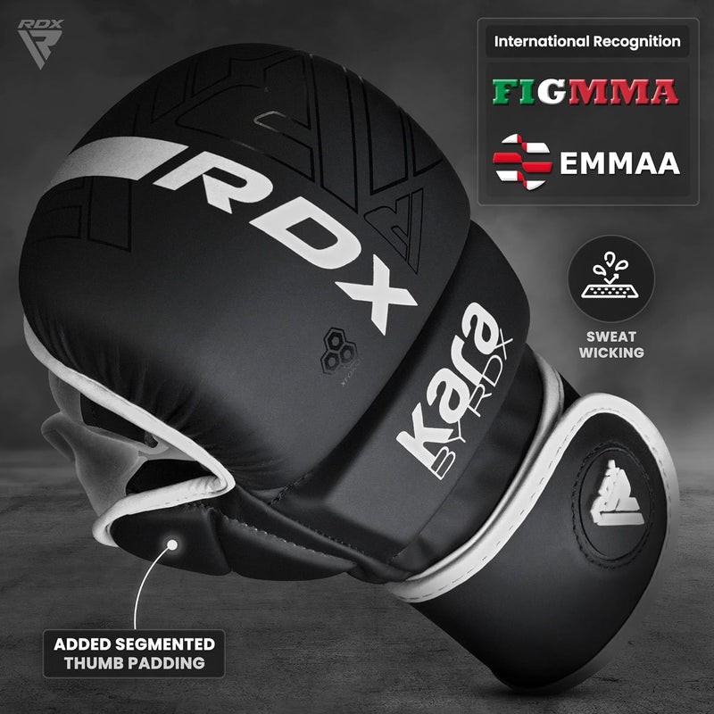 RDX MMA Handschuhe für Kampfsport Grappling Training, Maya Hide Leder Kara Sparring Handschuhe, Punc