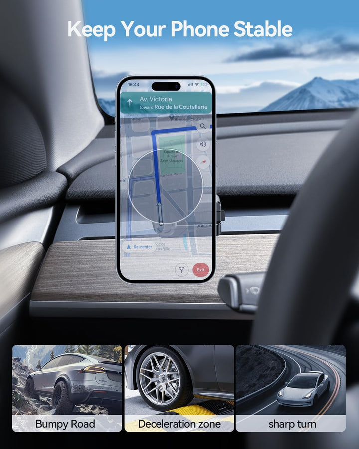 Handyhalterung für Tesla Model Y 2020-2024 und Model 3 2017-2023, MagSafe Handyhalter Auto Magnet fü