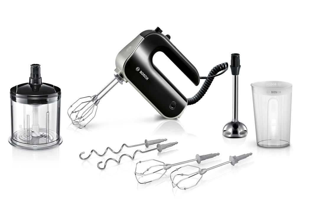 Bosch Handrührer HomeProfessional MFQ4885DE, 2 Rührbesen, 2 Edelstahl-Knethaken, Zerkleinerer, Pürie