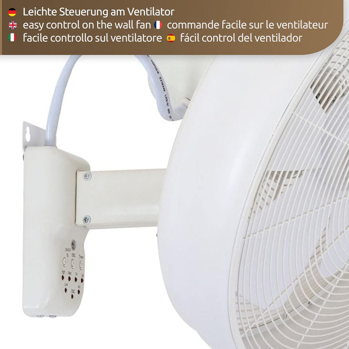 Lucci air Wandventilator Breeze, Ventilator inkl. Fernbedienung, Wandlüfter mit Schwenkautomatik, Ø