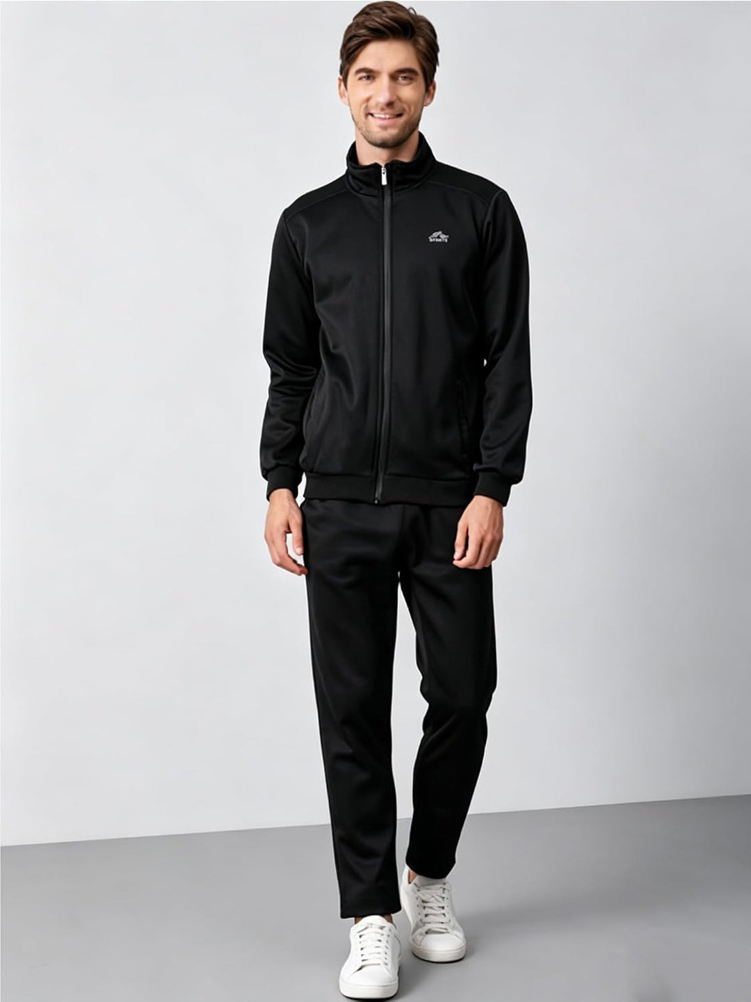 FTCayanz Trainingsanzug Herren Jogginganzug Langarm Reissverschluss Jogging Anzug Sweatshirt für Fre