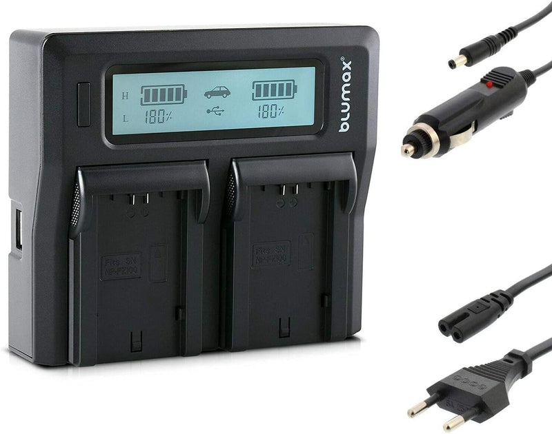 Doppel-Ladegerät ersetzt Sony NP-F970 / Np-F960 Dual Charger | kompatibel mit Sony NP-F970 NP-F960 N