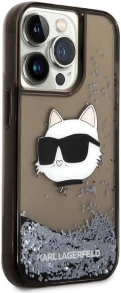 KARL LAGERFELD KLHCP14XLNCHCK Hülle für iPhone 14 Pro Max 6,7" Schwarz hardcase