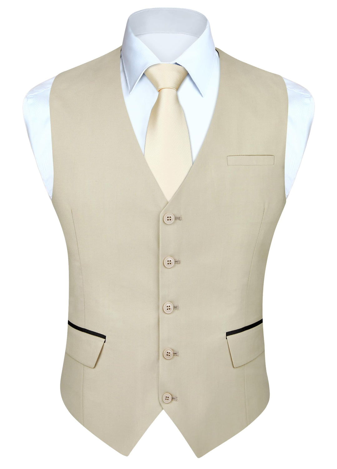 HISDERN Anzugweste für Herren Elegant Hochzeit Weste Klassische Einfarbig Casual Businessweste Forme