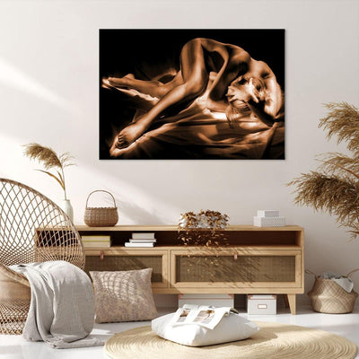 Bilder auf Leinwand 100x70cm Leinwandbild Nackte Frau Akt Modell Photofitness Gross Wanddeko Bild Sc