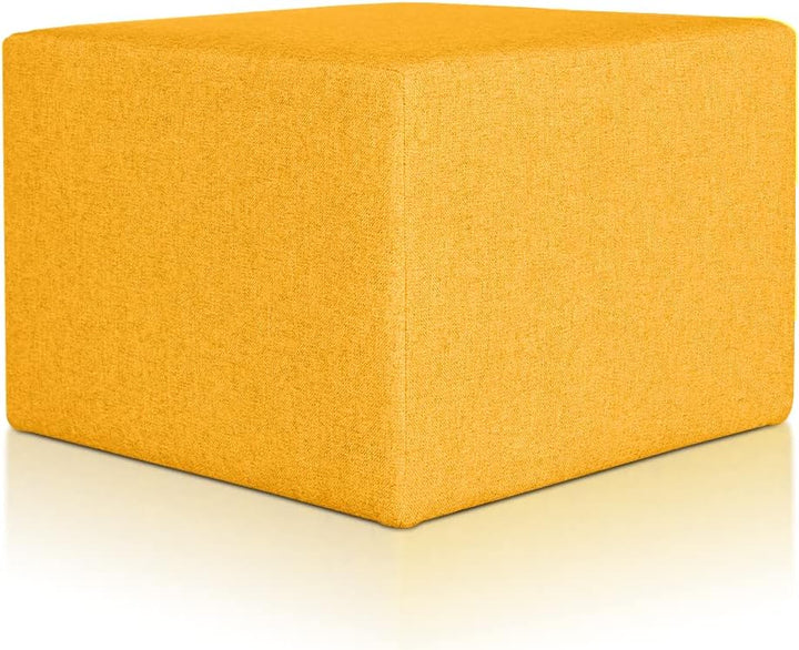 Deshome Pouf hocker Fussstütze 63x63x44 cm Wasserabweisender Stoff: Modernes Design Pouf für Sofa Wo