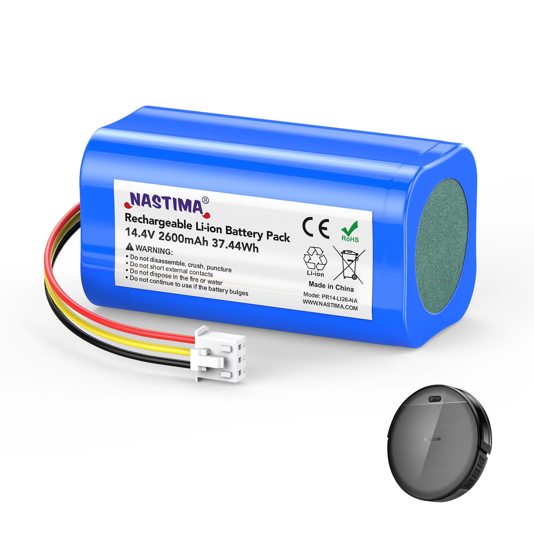 NASTIMA 14,4V 2600mAh Li-ion Ersatzakku für Proscenic 800T 820T 820S, Li-ion Akku für Proscenic PR-8