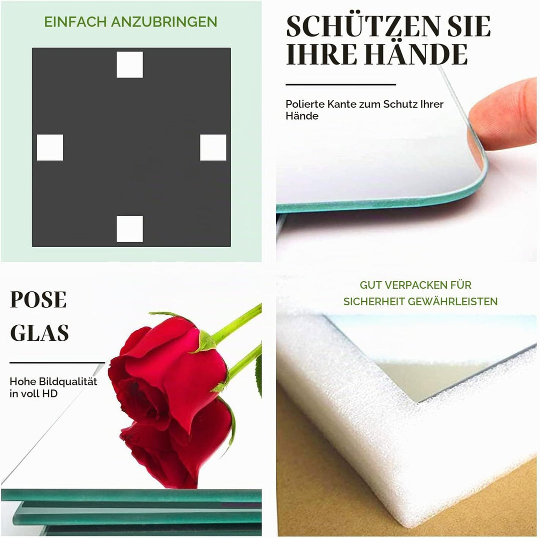 Sqinor Spiegel Kleben Wand Klebespiegel Spiegelfliesen Selbstklebend 30x30 Glas HD DIY Türspiegel Ga